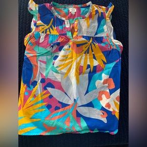 Bright light summer top. From Jcrew. Sits at waist. Very cute with white shorts